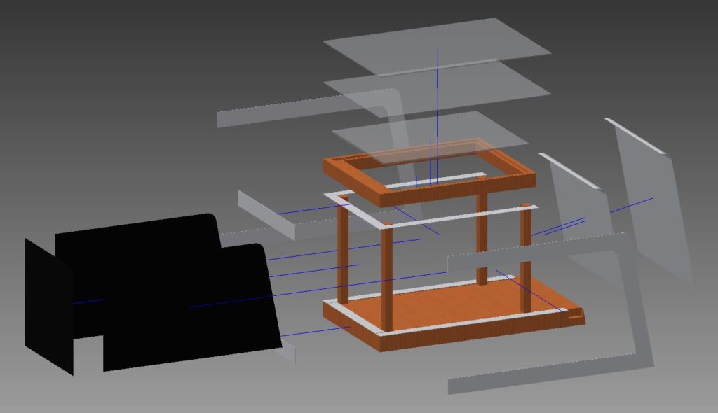 an exploded view of the components