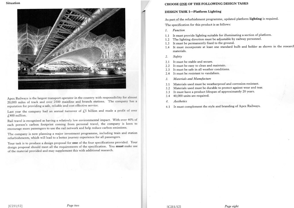 scan of project brief