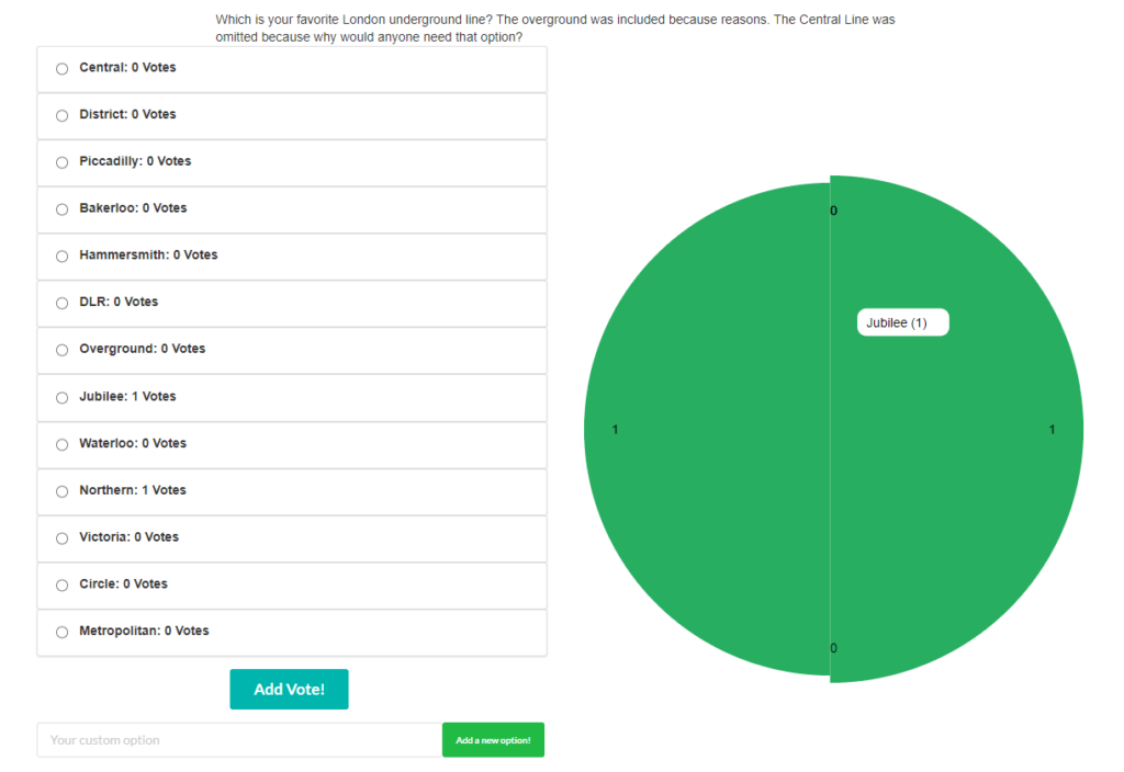 a poll voting screen